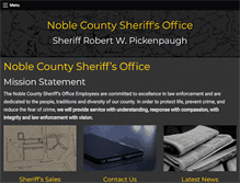 Tablet Screenshot of noblecountysheriffsoffice.com